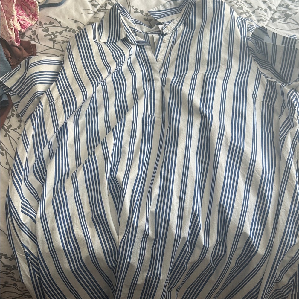 Blue and White Striped women’s dress